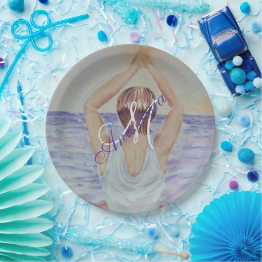 MONOGRAM VAN DE PARTIJ SOLACE & SERENITY PAPIEREN BORDJE (Feest)