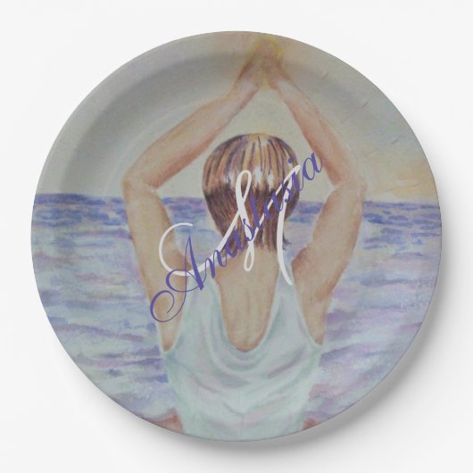 MONOGRAM VAN DE PARTIJ SOLACE & SERENITY PAPIEREN BORDJE (Voorkant)