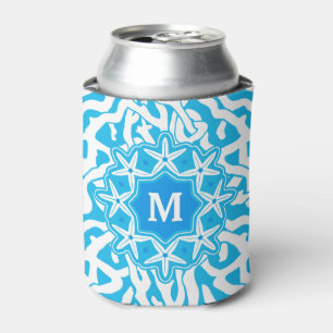 Monogram van de stervis van het strand Koraal Ref Blikjeskoeler