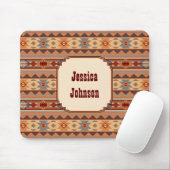 Monogram van de Tan van het Southwestern Ontwerp Muismat (Met muis)