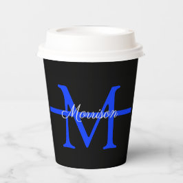 Monogram van de Thin Blue Line Police Retiting Par Papieren Bekers