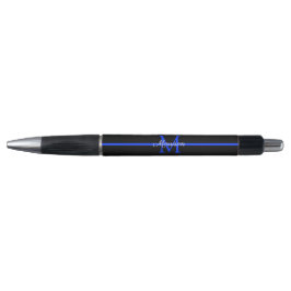 Monogram van de Thin Blue Line Police Retiting Par Pen