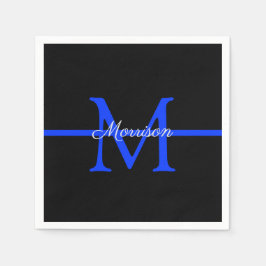 Monogram van de Thin Blue Line Police Retiting Par Servet