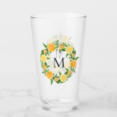 Monogram van de Waterverf van de  van de Lemon en  Glas (Voorkant)