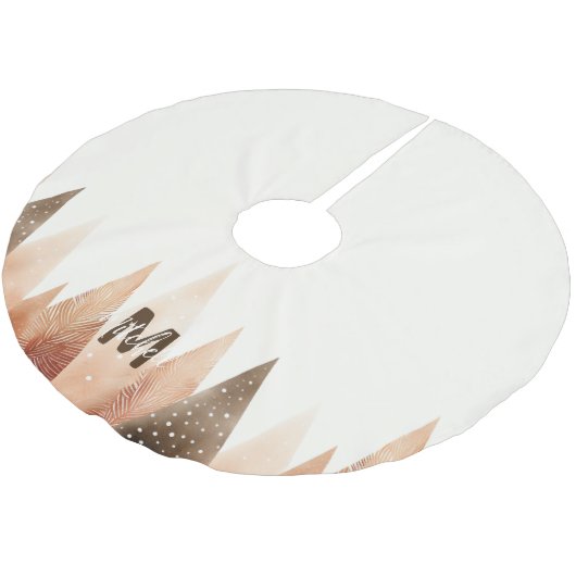 Monogram van de Waterverf van het winterbos Kerstboom Rok (Gekanteld)