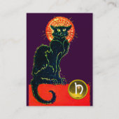 MONOGRAM VAN DE ZWARTE CAT-PARTIJ VISITEKAARTJE (Achterkant)