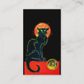MONOGRAM VAN DE ZWARTE CAT-PARTIJ VISITEKAARTJE (Achterkant)