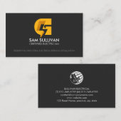 Monogram van een elektricien visitekaartje (Voorkant / Achterkant)