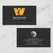 Monogram van een elektricien visitekaartje (Voorkant / Achterkant)