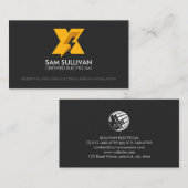 Monogram van een elektricien visitekaartje (Voorkant / Achterkant)