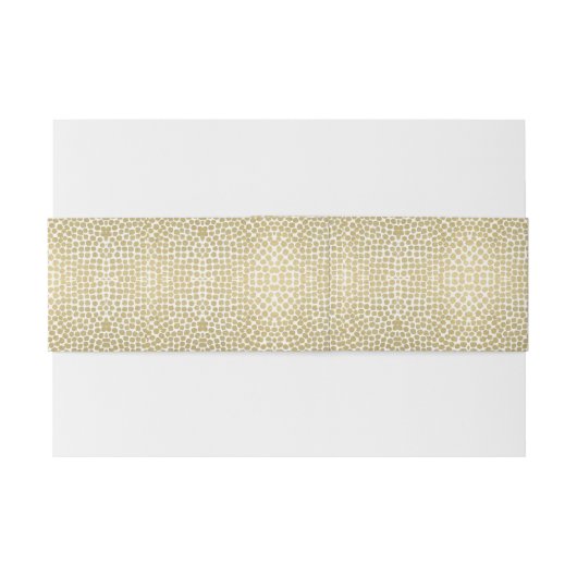 MONOGRAM VAN GLAMOROUS GOLD WHITE MOSAIC STIPPEN UITNODIGINGEN WIKKEL (Achterkant Voorbeeld)
