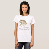 MONOGRAM VAN HET BLEKE GOLD LOTUS VRIJGEZELLENFEES T-SHIRT (Voorkant volledig)