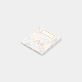 Monogram van het Cute Assorted Rainbow-patroon Post-it® Notes (Schuin)