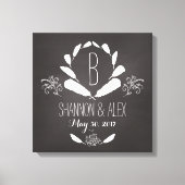Monogram van het doezelbord van het doezelbord canvas afdruk (Voorkant)