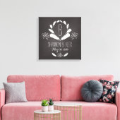 Monogram van het doezelbord van het doezelbord canvas afdruk (Insitu (Woonkamer))