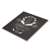 Monogram van het doezelbord van het doezelbord tegeltje (Zijkant)