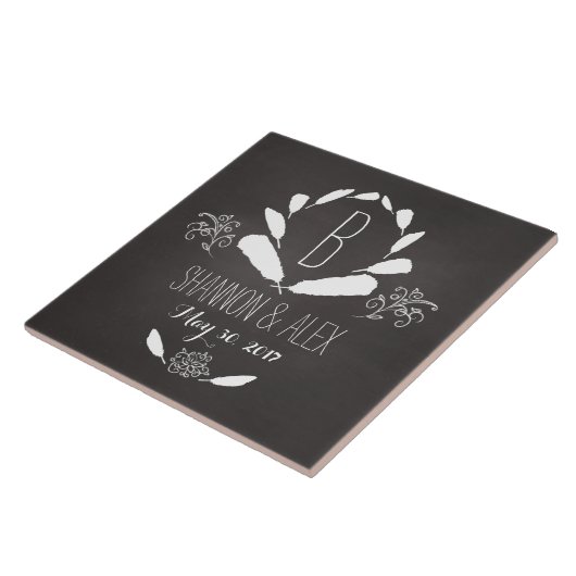 Monogram van het doezelbord van het doezelbord tegeltje (Zijkant)