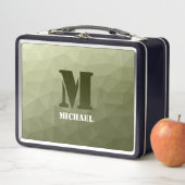 Monogram van het groene, geometrisch maaspatroon v (In situ)