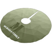 Monogram van het groene, geometrisch maaspatroon v kerstboom rok (Gekanteld)