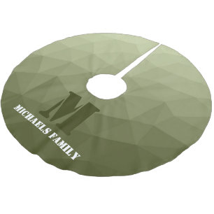 Monogram van het groene, geometrisch maaspatroon v kerstboom rok