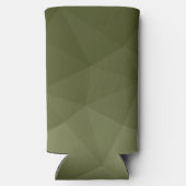 Monogram van het groene, geometrisch maaspatroon v seltzer blikjeskoeler (Achterkant)