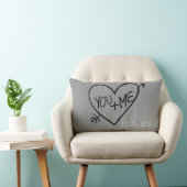 Monogram van het hart van u en mij kussen (Stoel)