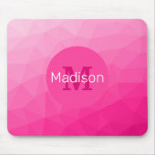 Monogram van het hete roze gradiënt van het Geomet Muismat (Voorkant)