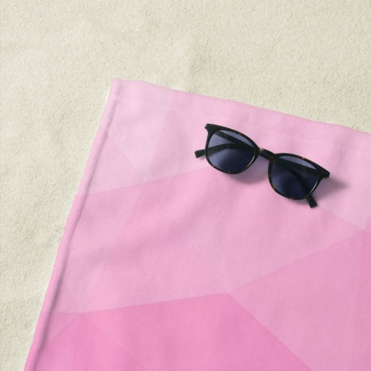 Monogram van het hete roze gradiënt van het Geomet Strandlaken (In situ)