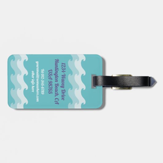 Monogram van het Jacht van de Boot van het Schip Bagagelabel (Achterkant horizontaal)