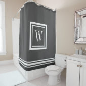 Monogram van het Klassieke plein van de Kool van d Douchegordijn (In situ)