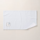 Monogram van het Manuscript Blue Stripe Fleur de L Bad Handdoek (Handdoek)
