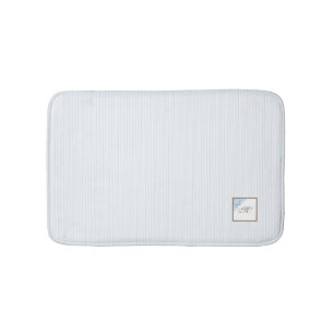 Monogram van het Manuscript Blue Stripe Fleur de L Badmat