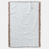 Monogram van het Manuscript Blue Stripe Fleur de L Deken (Voorkant Verticaal)