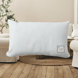 Monogram van het Manuscript Blue Stripe Fleur de L Kussen