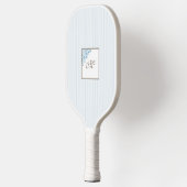 Monogram van het Manuscript Blue Stripe Fleur de L Pickleball Paddle (Links)