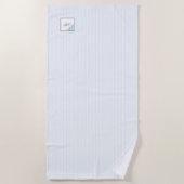 Monogram van het Manuscript Blue Stripe Fleur de L Strandlaken (Voorkant)
