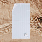 Monogram van het Manuscript Blue Stripe Fleur de L Strandlaken