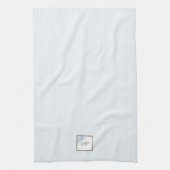 Monogram van het Manuscript Blue Stripe Fleur de L Theedoek (Verticaal)