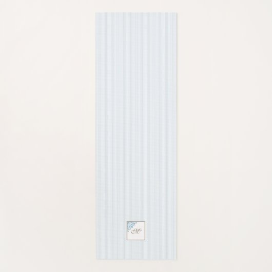 Monogram van het Manuscript Blue Stripe Fleur de L Yogamat (Voorkant)