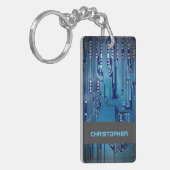 Monogram van het mededelingenbord van de blauwe Co Sleutelhanger (Voorkant Links)