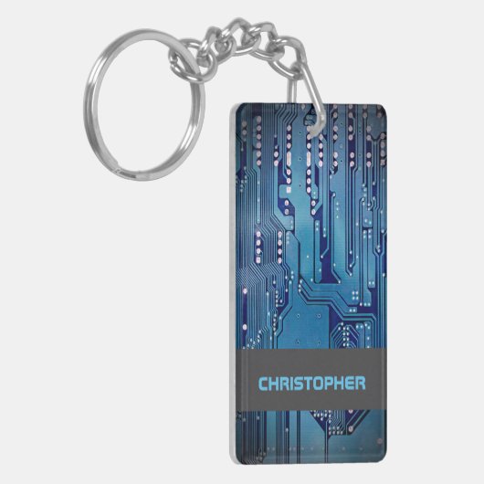 Monogram van het mededelingenbord van de blauwe Co Sleutelhanger (Voorkant Links)