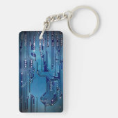 Monogram van het mededelingenbord van de blauwe Co Sleutelhanger (achterkant)