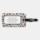 Monogram van het moderne kathedaap bagagelabel (Achterkant horizontaal)