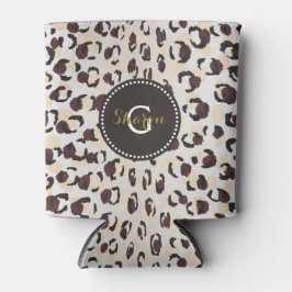 Monogram van het moderne kathedaap blikjeskoeler