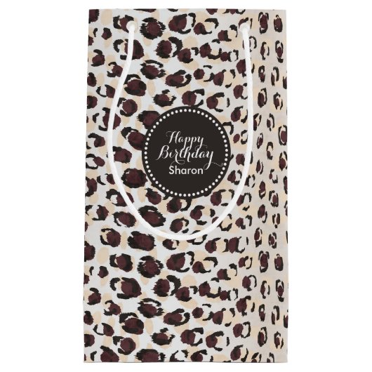 Monogram van het moderne kathedaap klein cadeauzakje (Voorkant)