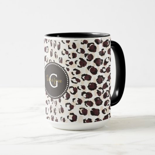 Monogram van het moderne kathedaap mok (Voorkant rechts)