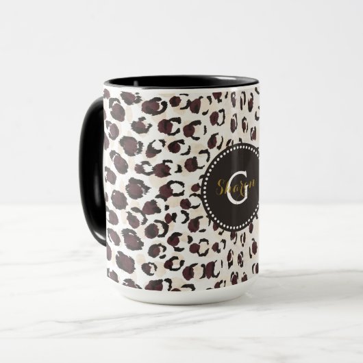 Monogram van het moderne kathedaap mok (Voorkant links)