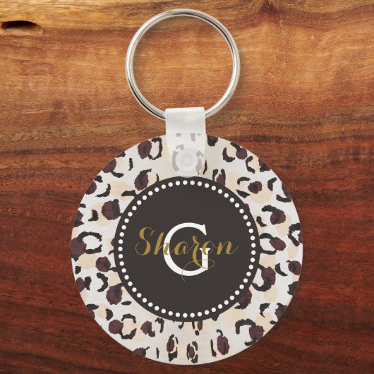 Monogram van het moderne kathedaap sleutelhanger (Voorkant)