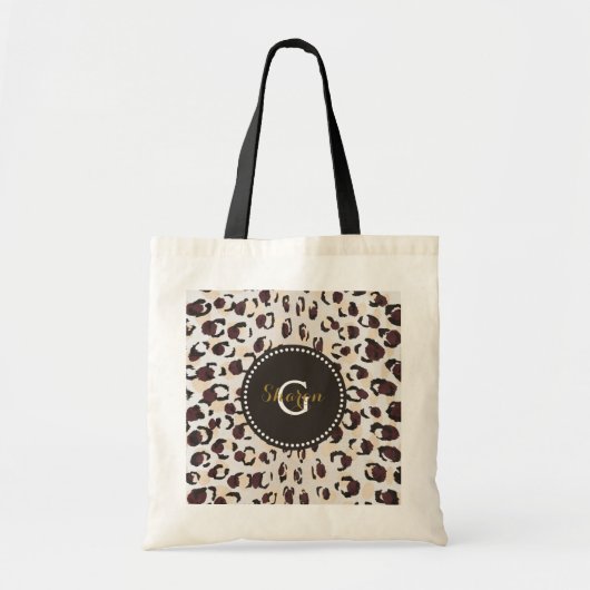 Monogram van het moderne kathedaap tote bag (Voorkant)