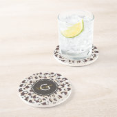 Monogram van het moderne kathedaap zandsteen onderzetter (Zijkant)